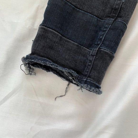 Maje Black Patchwork Stripe Skinny Ankle Jeans - Picture 5 of 7